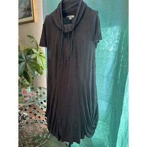Kensie Gray Dress Size XL Flattering Fit Drawstring Collar